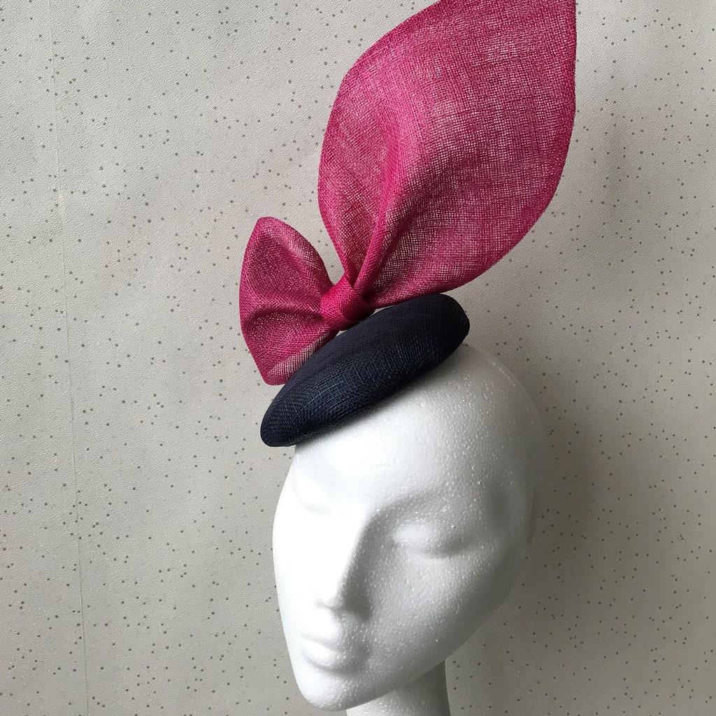 Etsy Satin Navy \u0026 Fuchsia Fascinator 