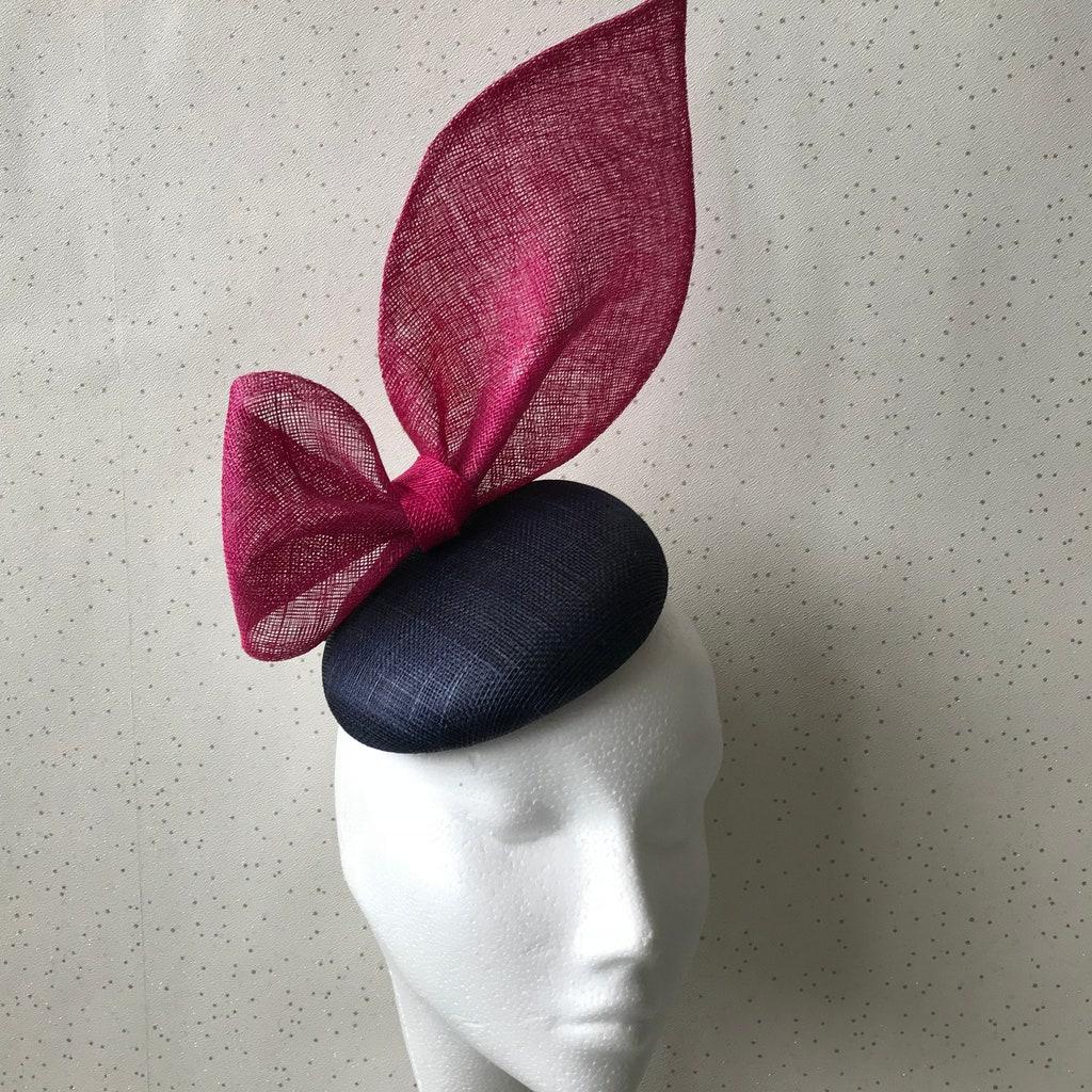 Etsy Satin Navy \u0026 Fuchsia Fascinator 