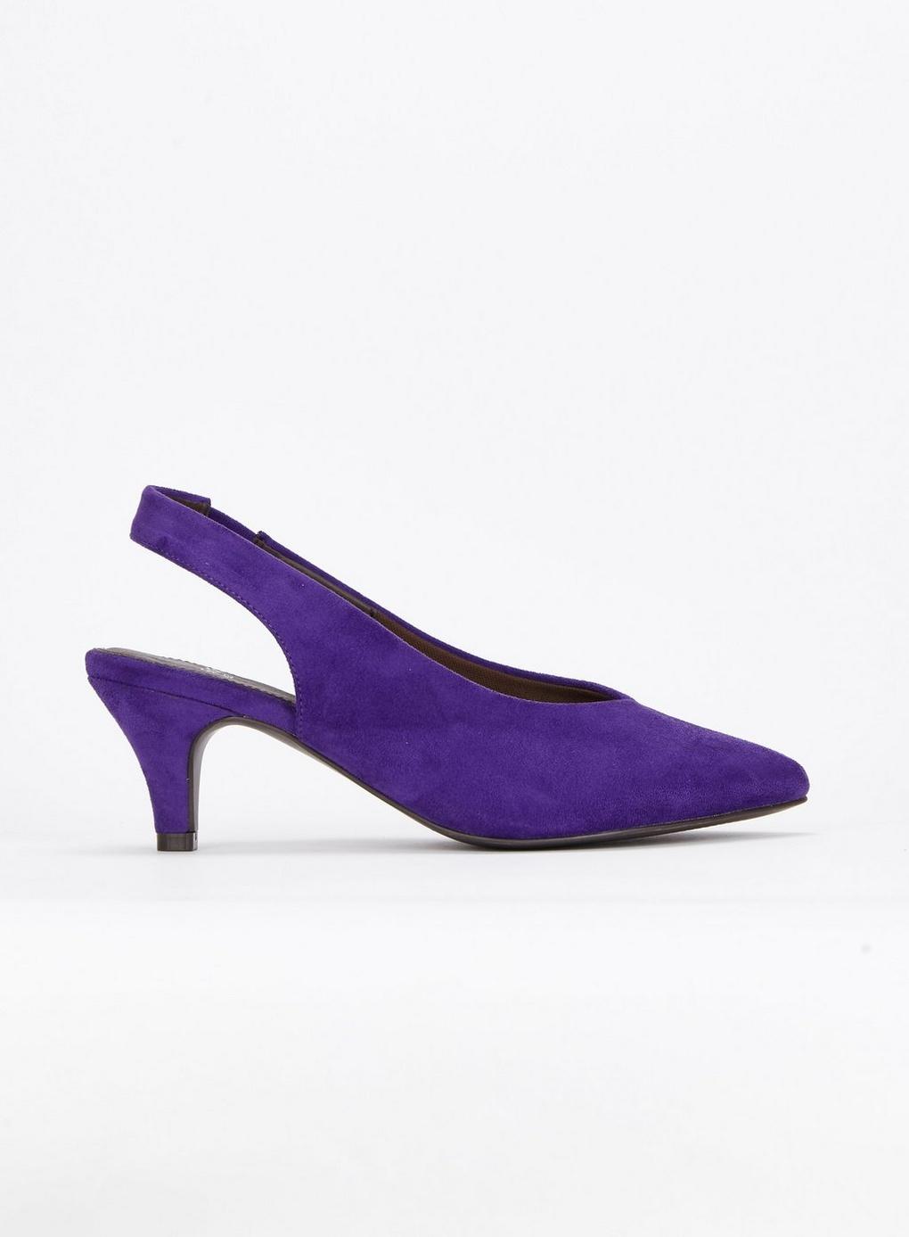 Evans Extra Wide Fit Purple Slingback 