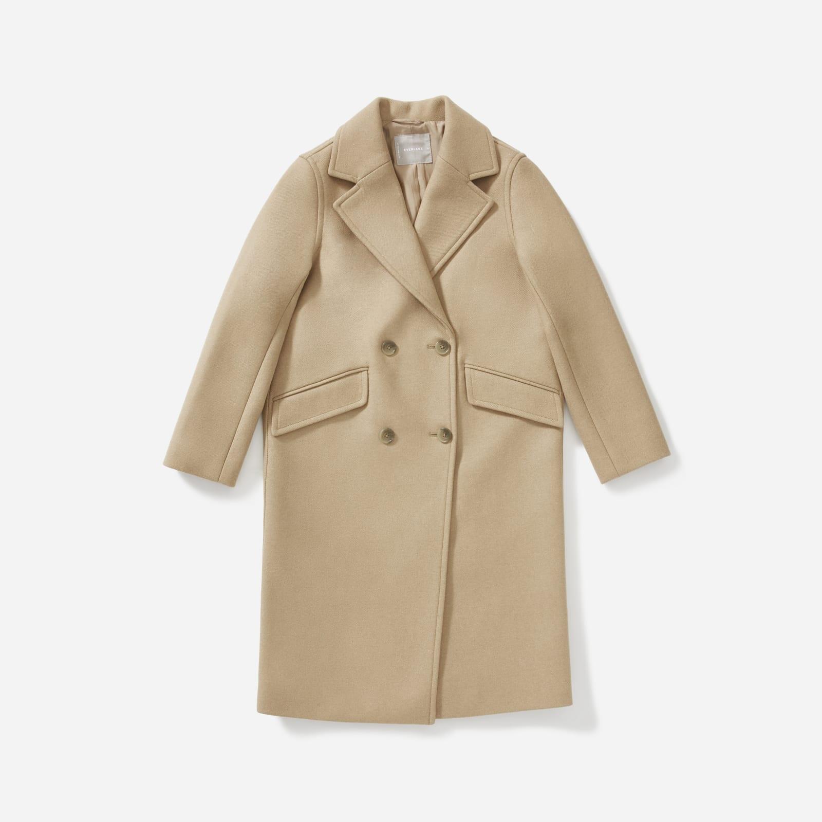 everlane wool trench