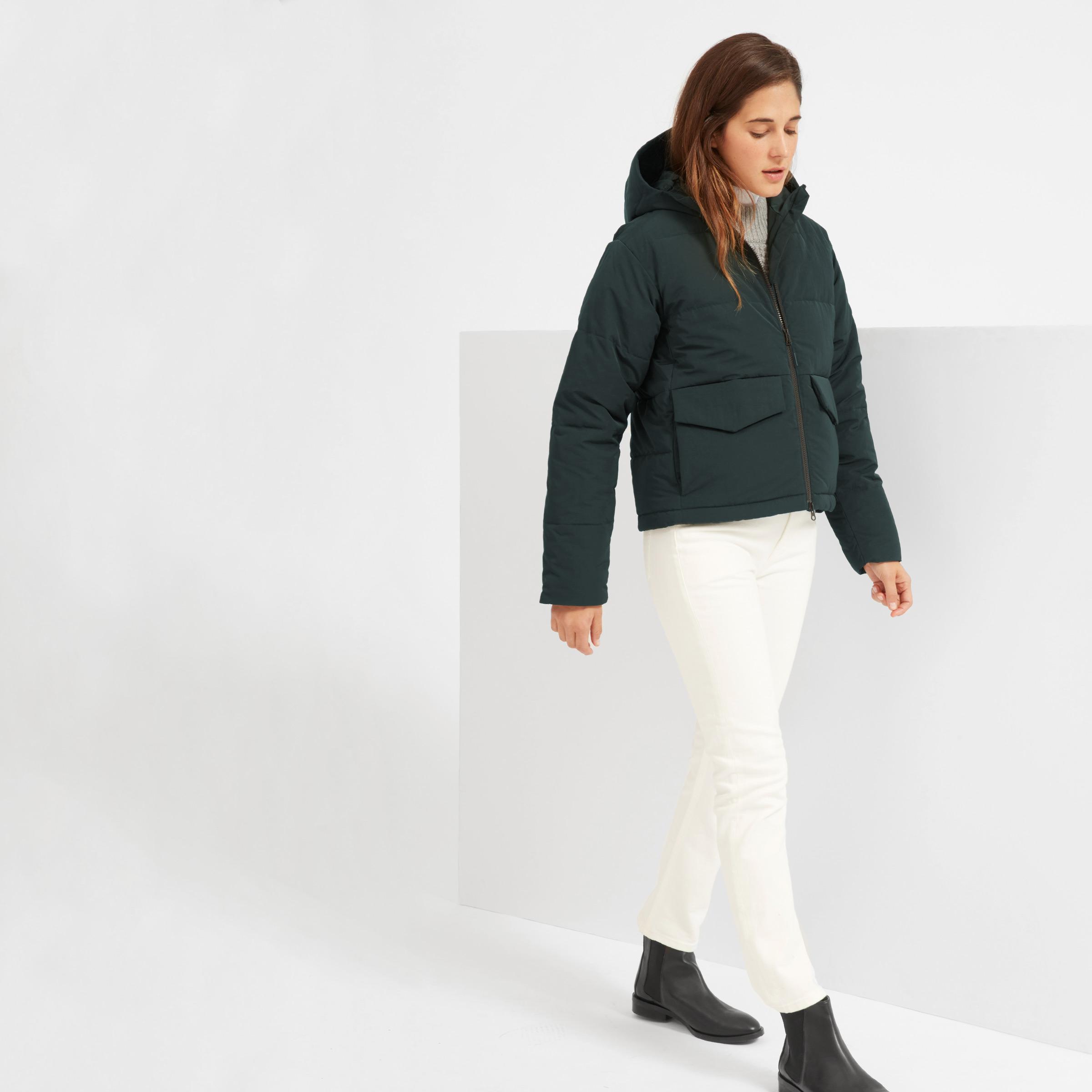 Everlane The Short Puffer Jacket in Dark Green (Green) - Lyst