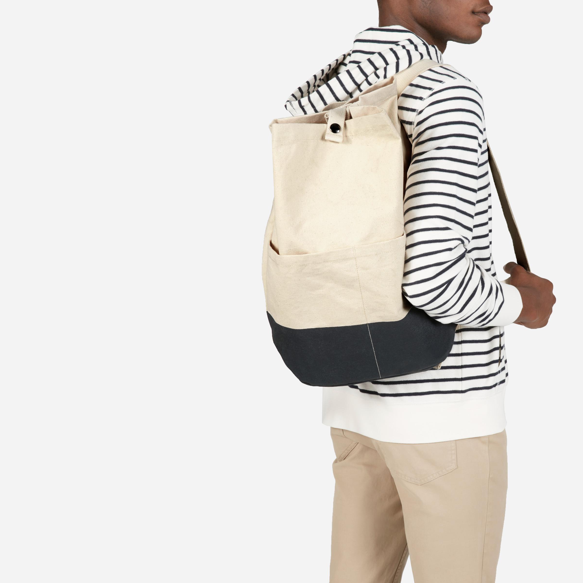 everlane the beach canvas backpack