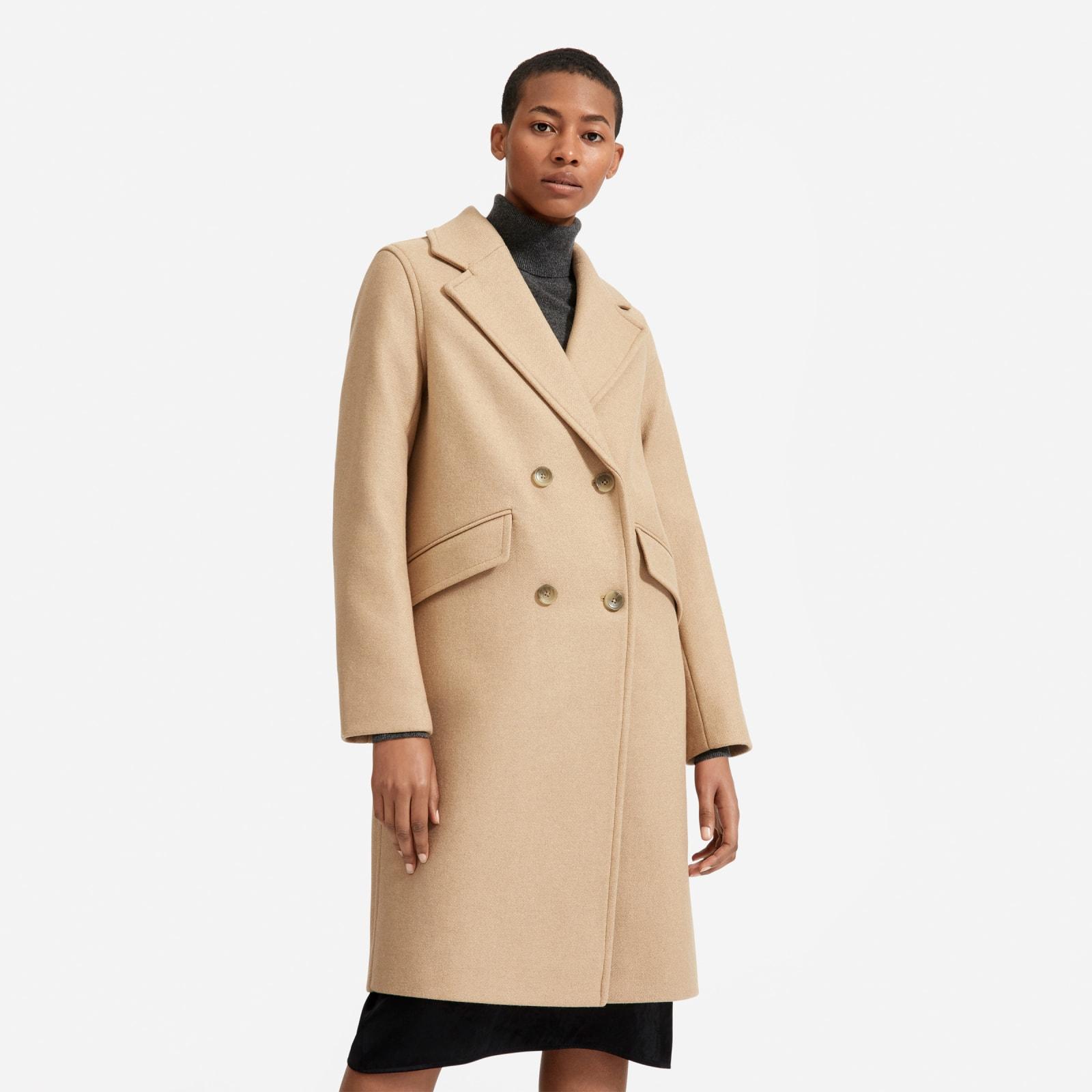 everlane wool trench