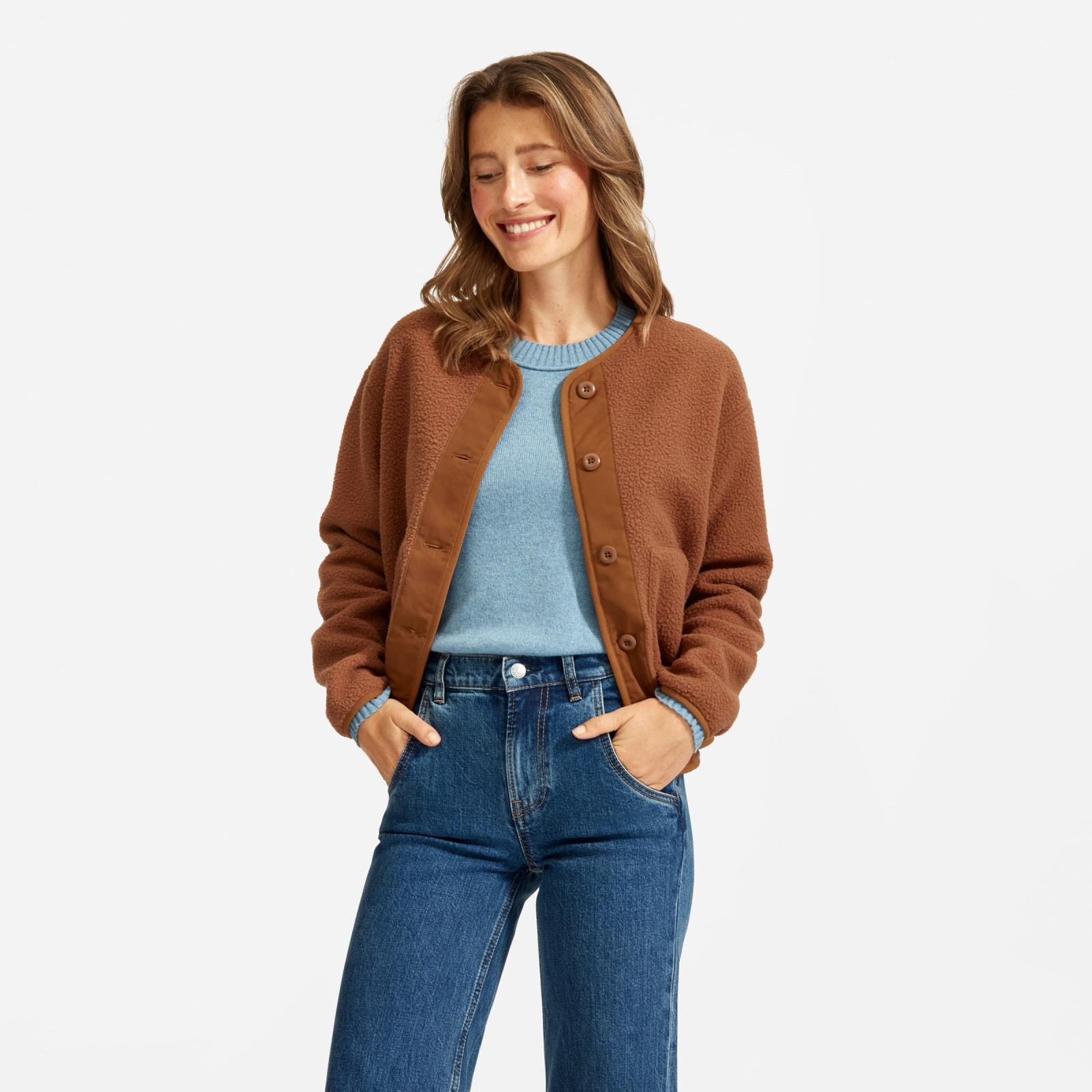 everlane teddy bomber