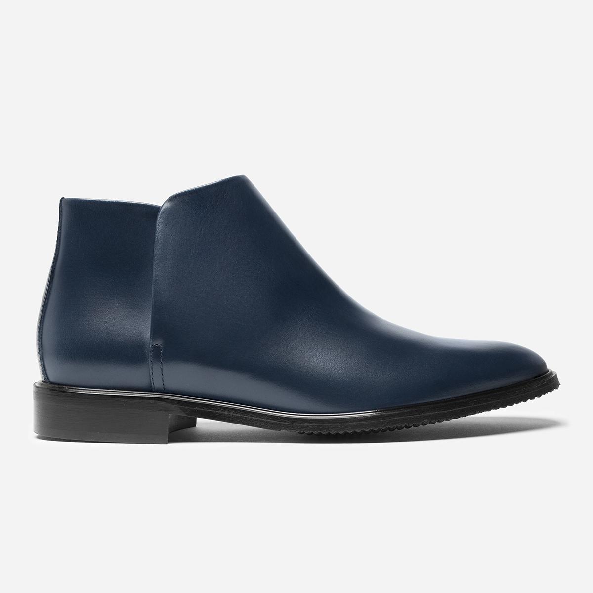 womens navy blue ankle boots