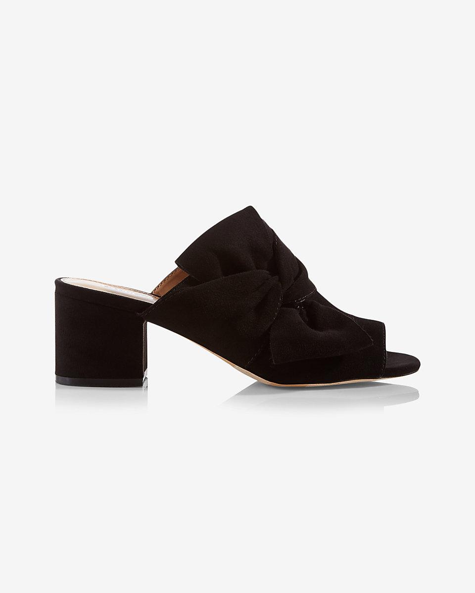 big bow mule heels