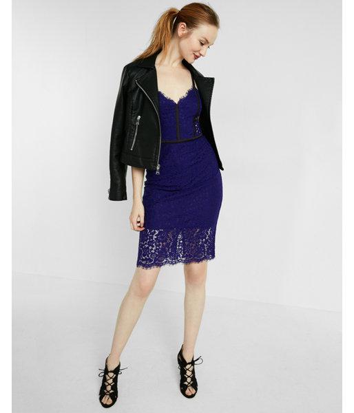 express lace sheath dress
