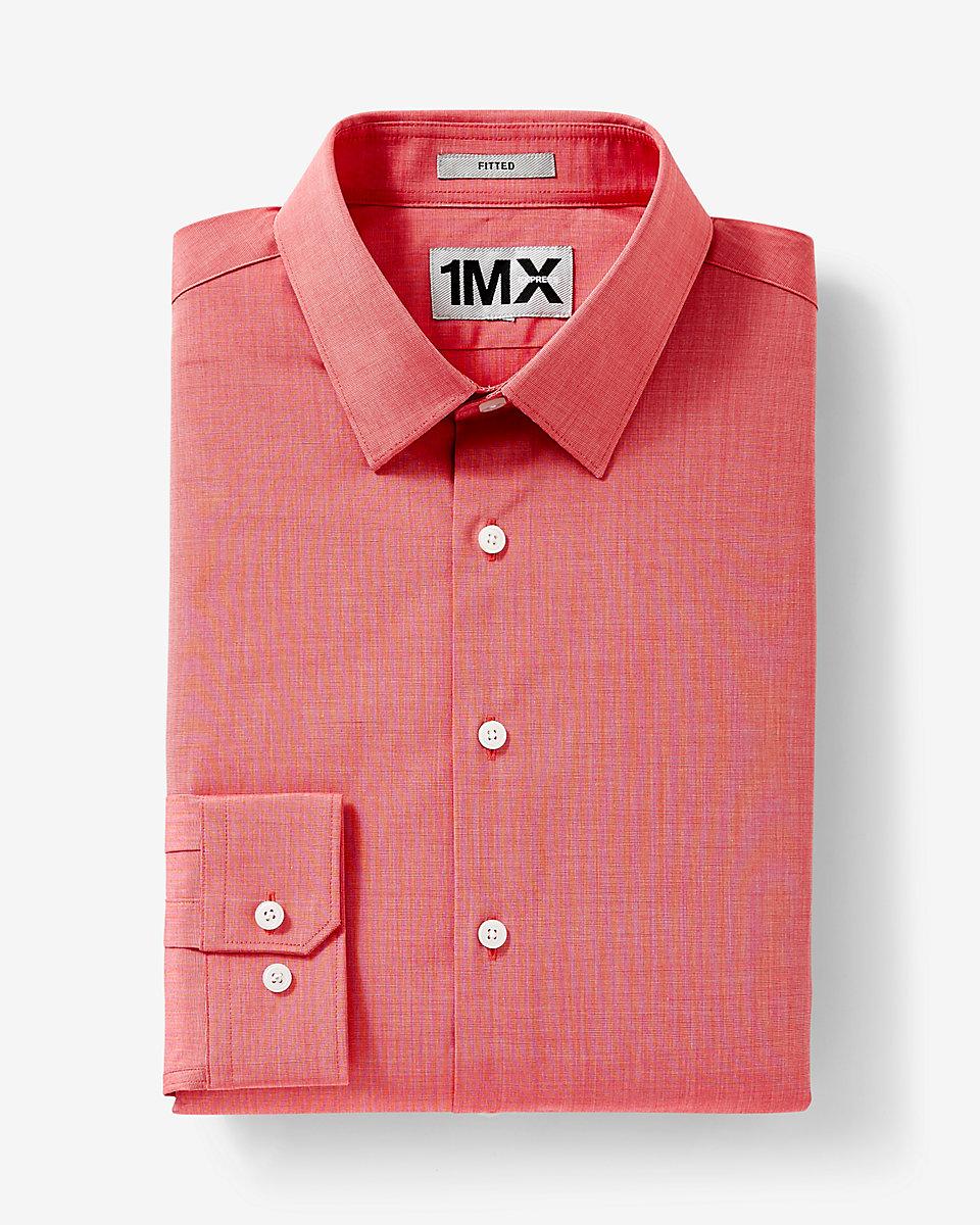 Express Fitted 1mx Shirt in Pink for Men | Lyst