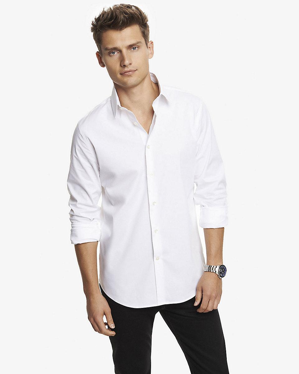 Lyst - Express Modern Fit 1mx Shirt in White for Men