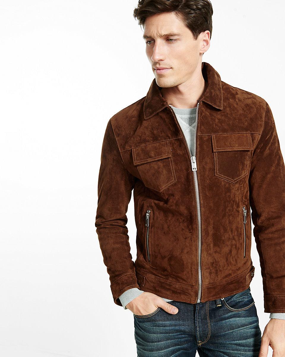 mens suede sherpa jacket
