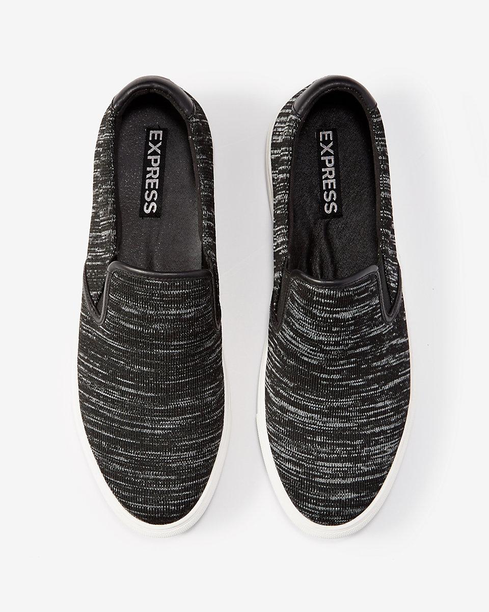 Express Knit Slip-on Sneaker in Black for Men | Lyst