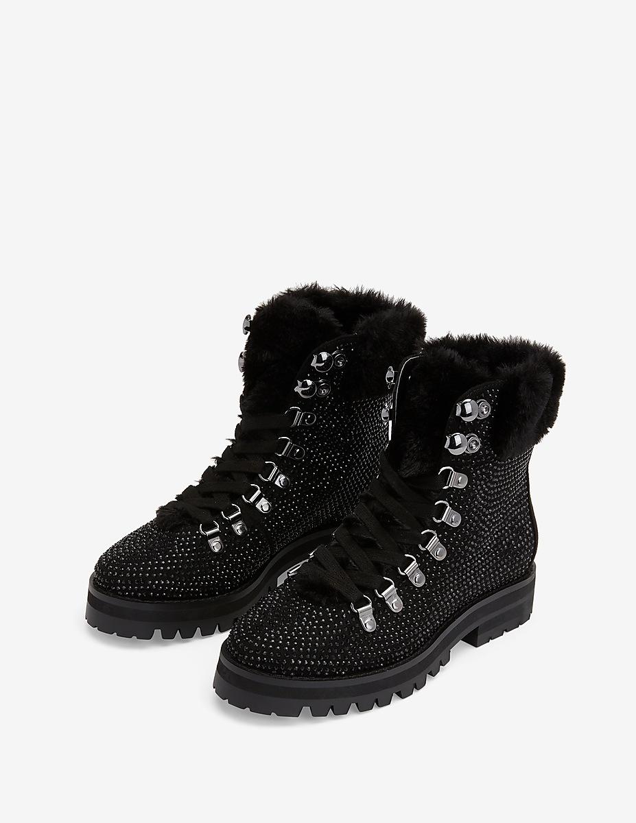 rhinestone black booties