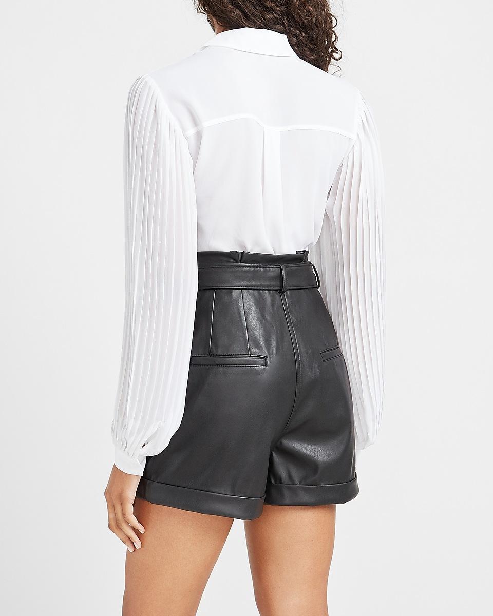 Express Super High Waisted Faux Leather 