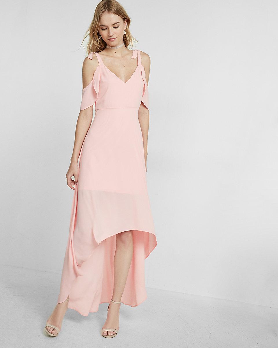 express cold shoulder dress