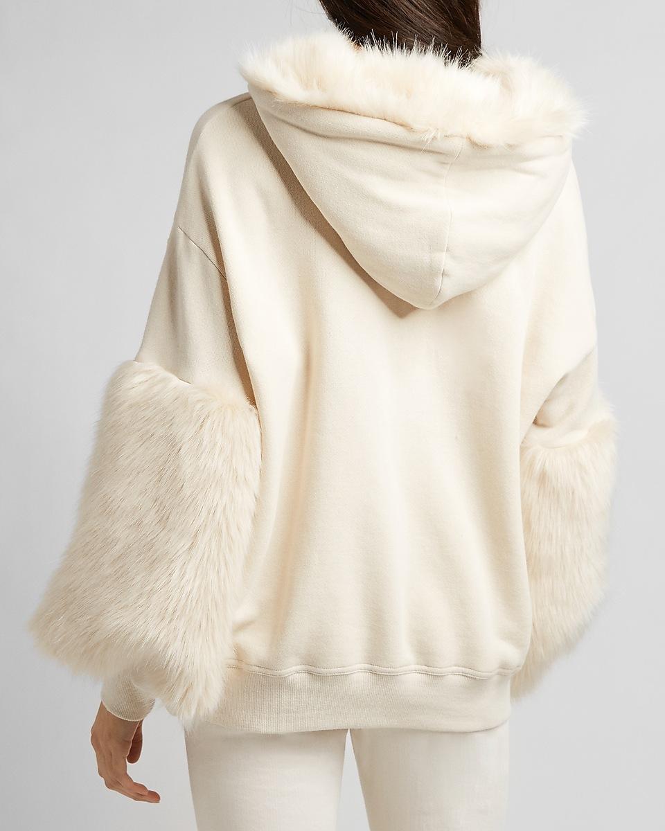 express fuzzy hoodie