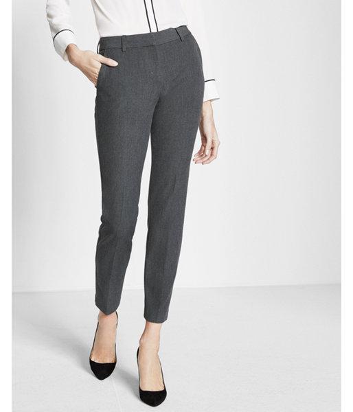 Lyst - Express Mid Rise Columnist Ankle Pant in Gray
