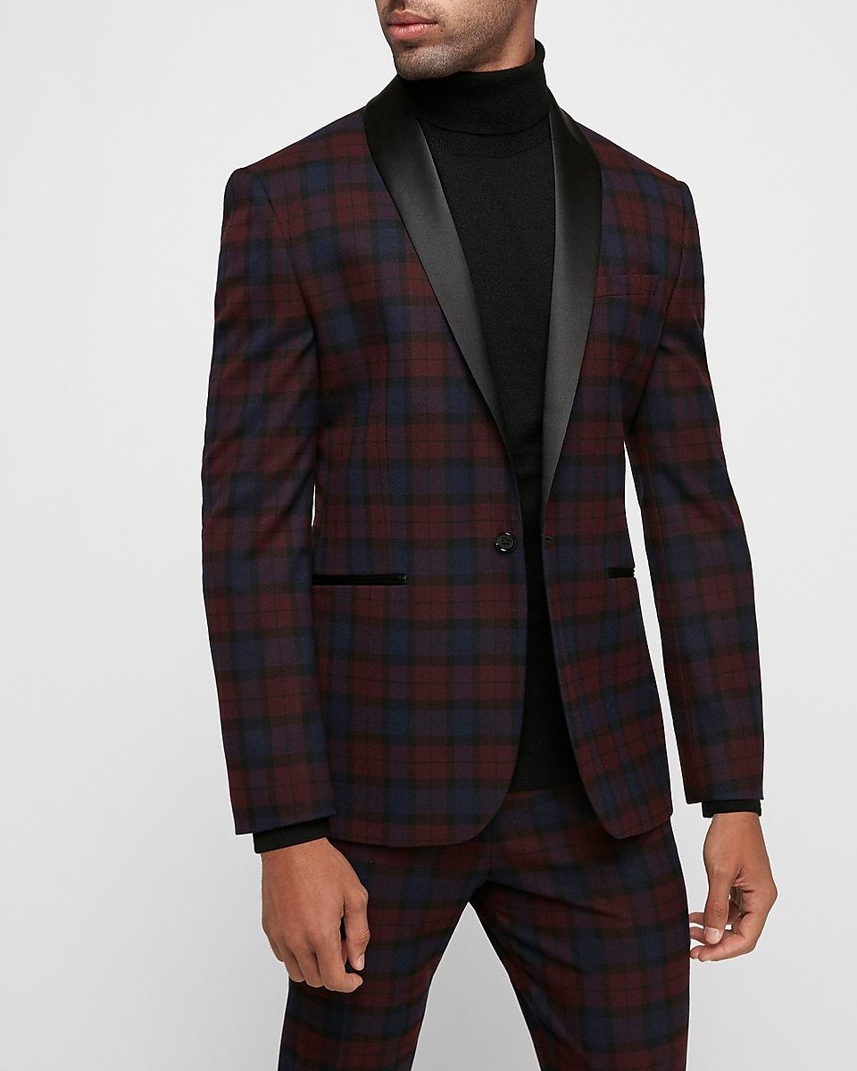 checkered tuxedo jacket