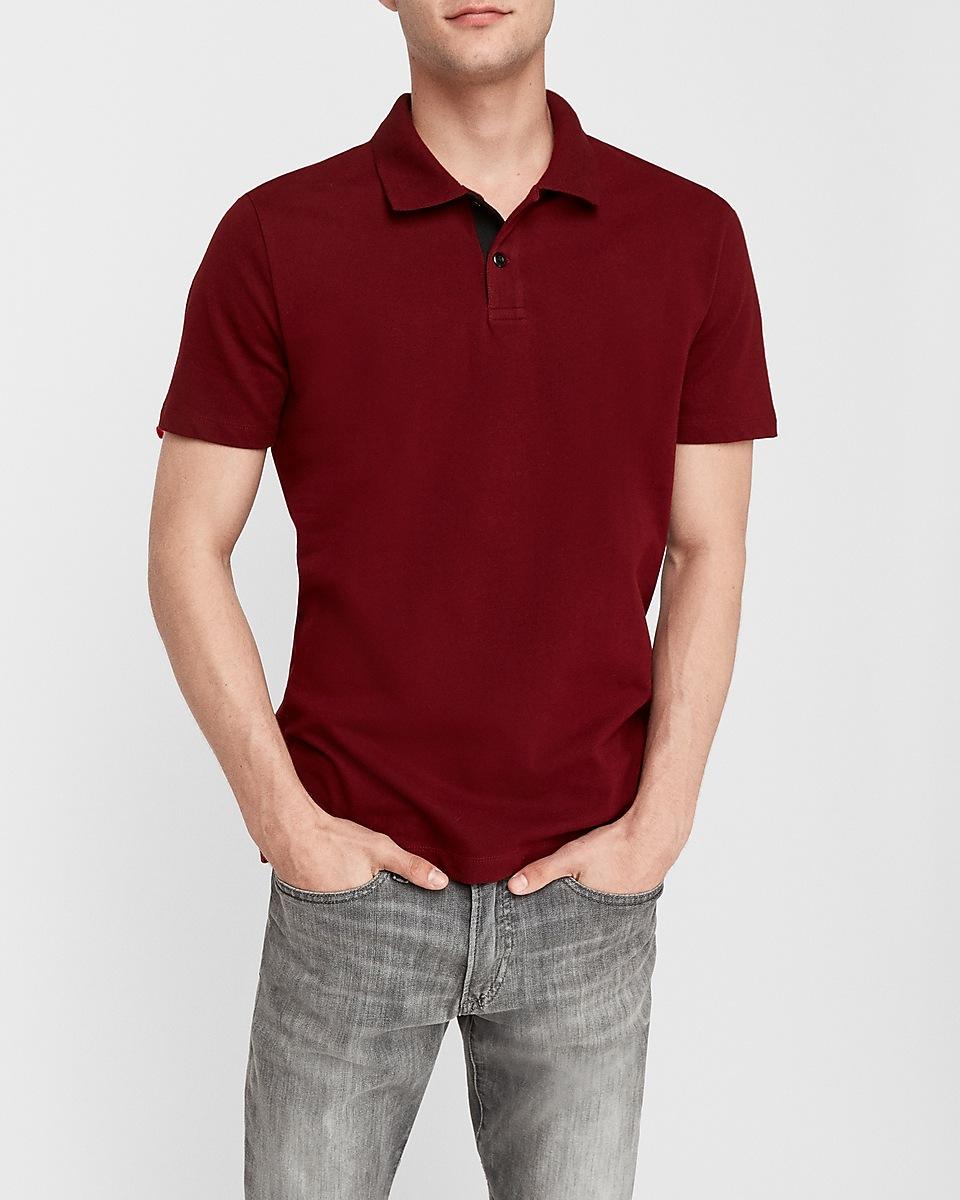 express stretch pique polo