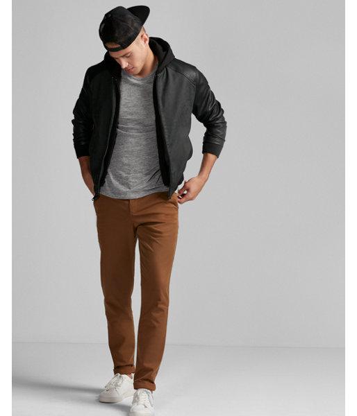 slim garment dyed stretch chino