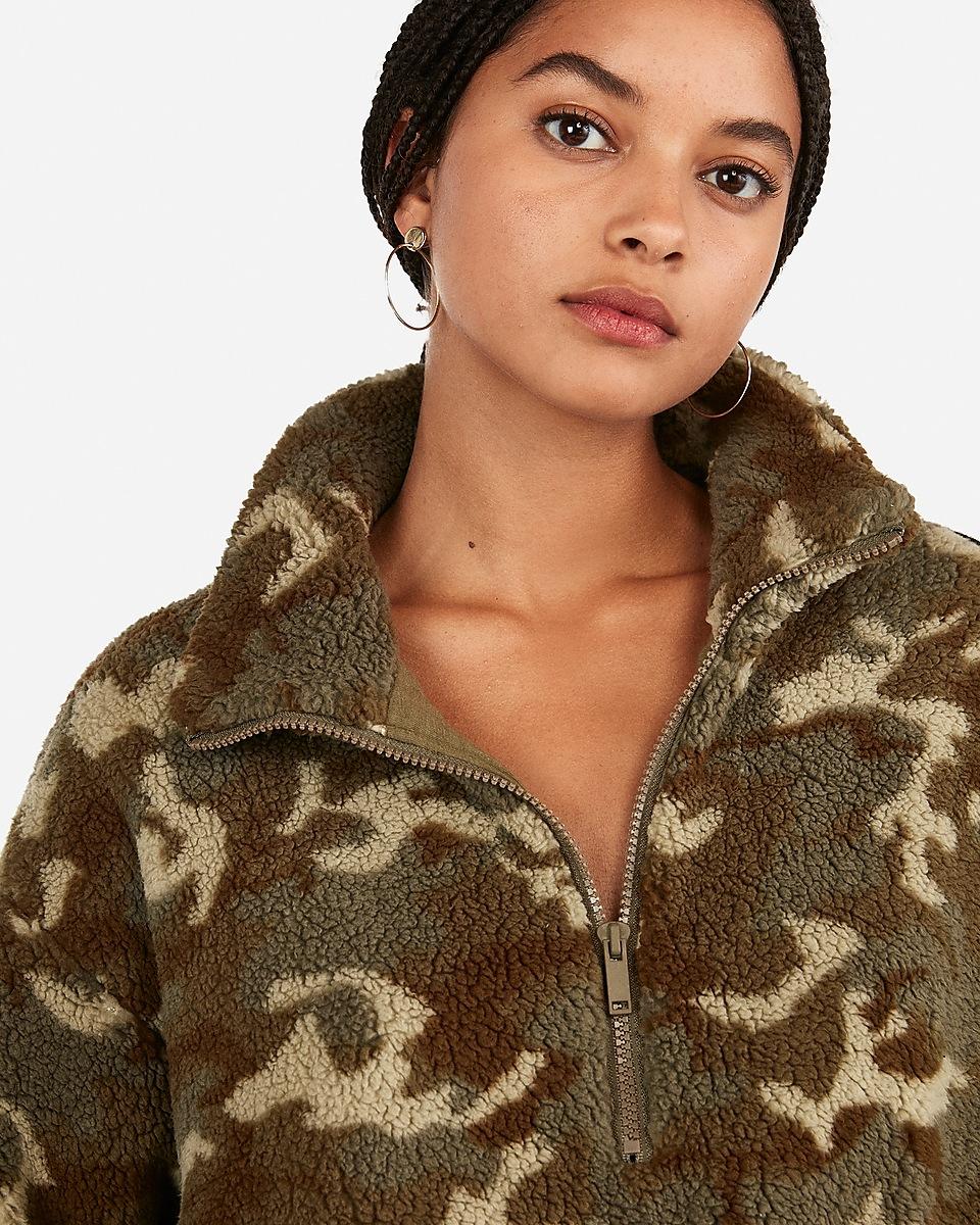 Express Sherpa Quarter Zip Online Store 