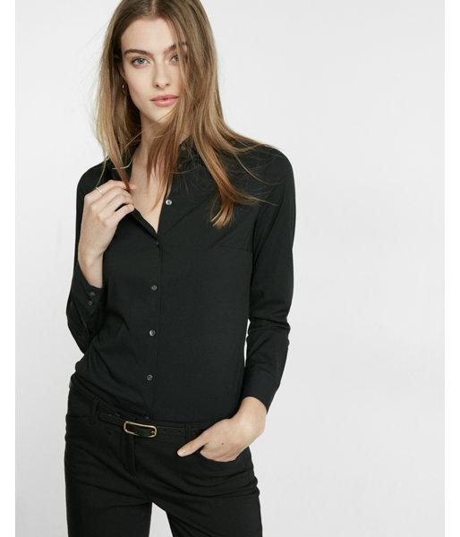 Long Sleeve Essential Shirt in Black 