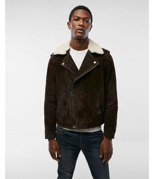suede sherpa jacket mens