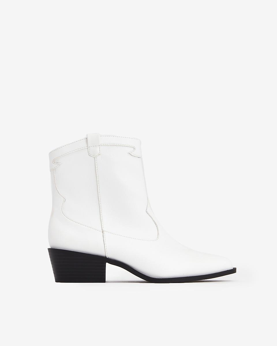 western booties white