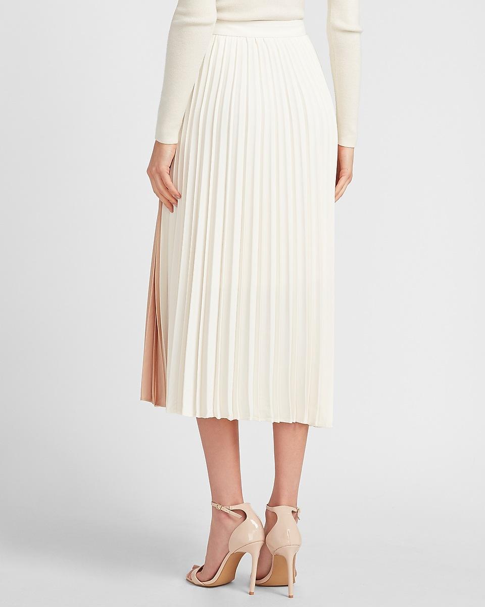 express color block skirt