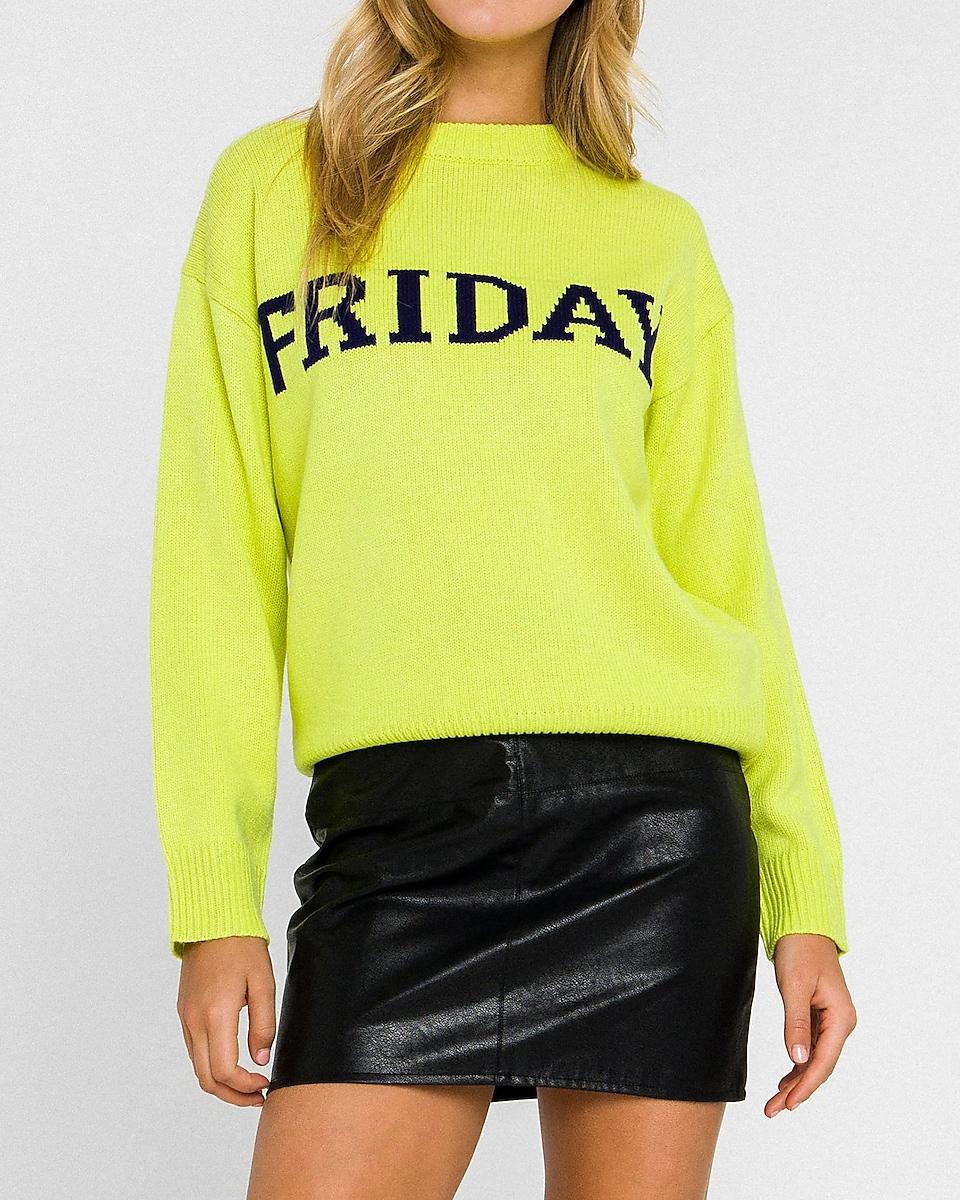 express yellow sweater