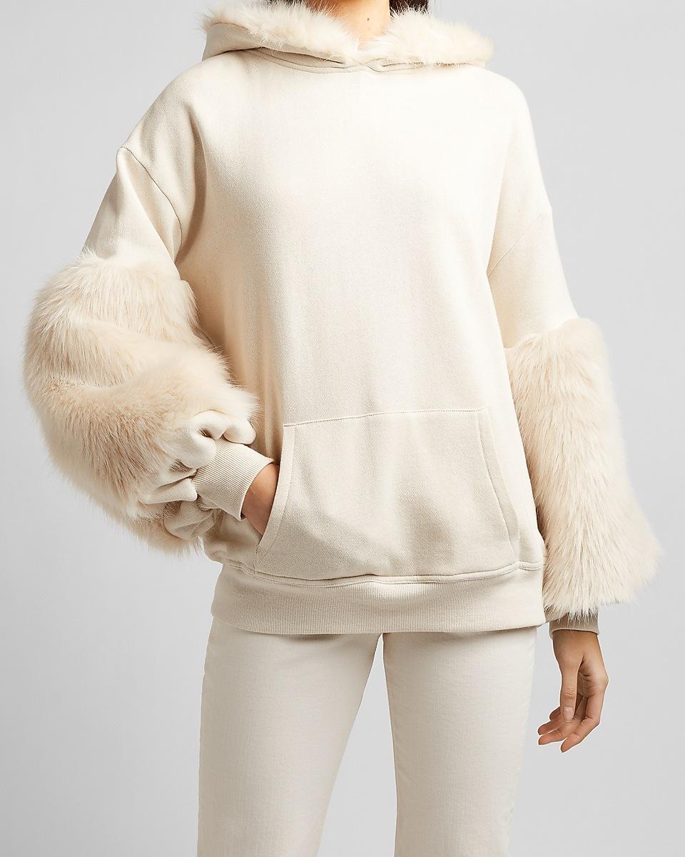 express fuzzy hoodie