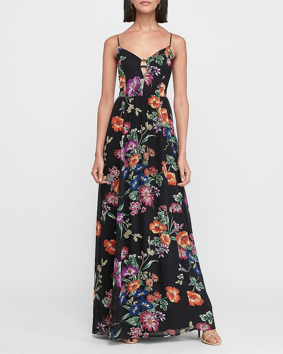 black print maxi dress