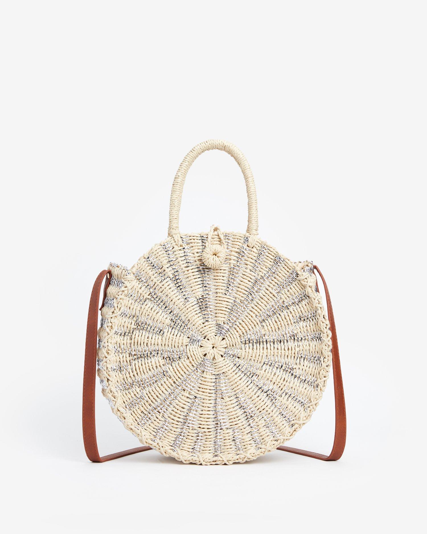 woven circle purse
