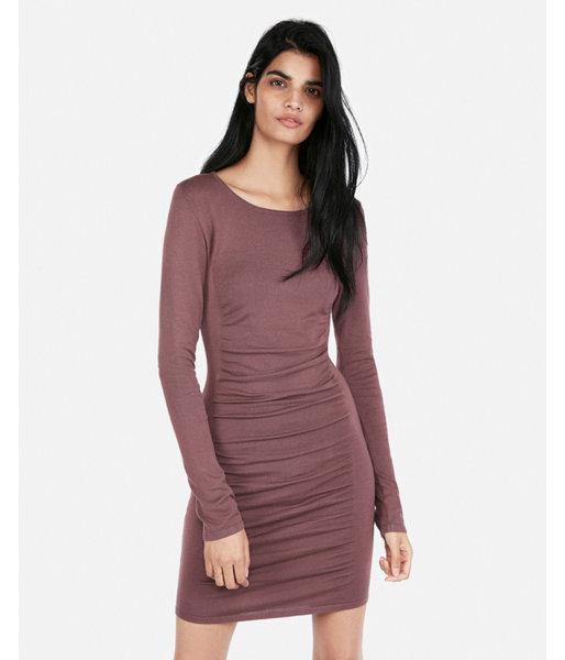 express ruched sweater dress
