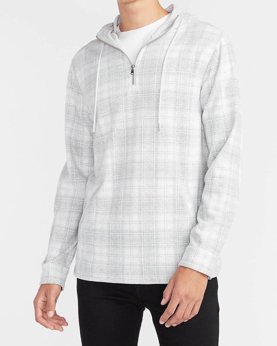 plaid quarter zip