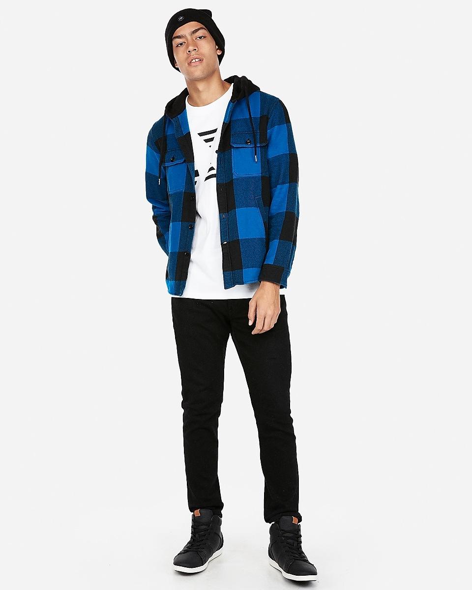 express flannel hoodie