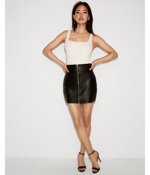 faux leather skirt express