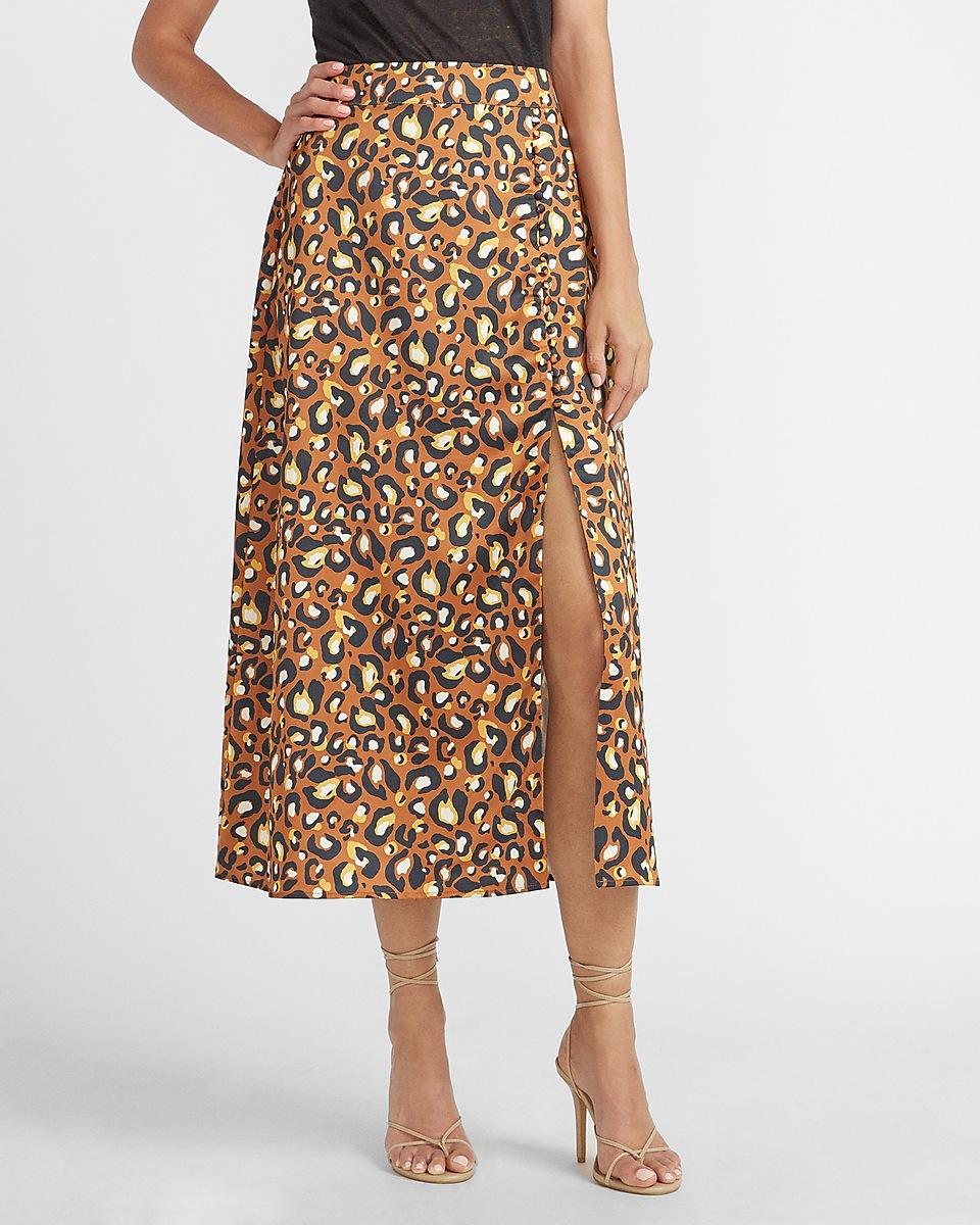 express leopard skirt