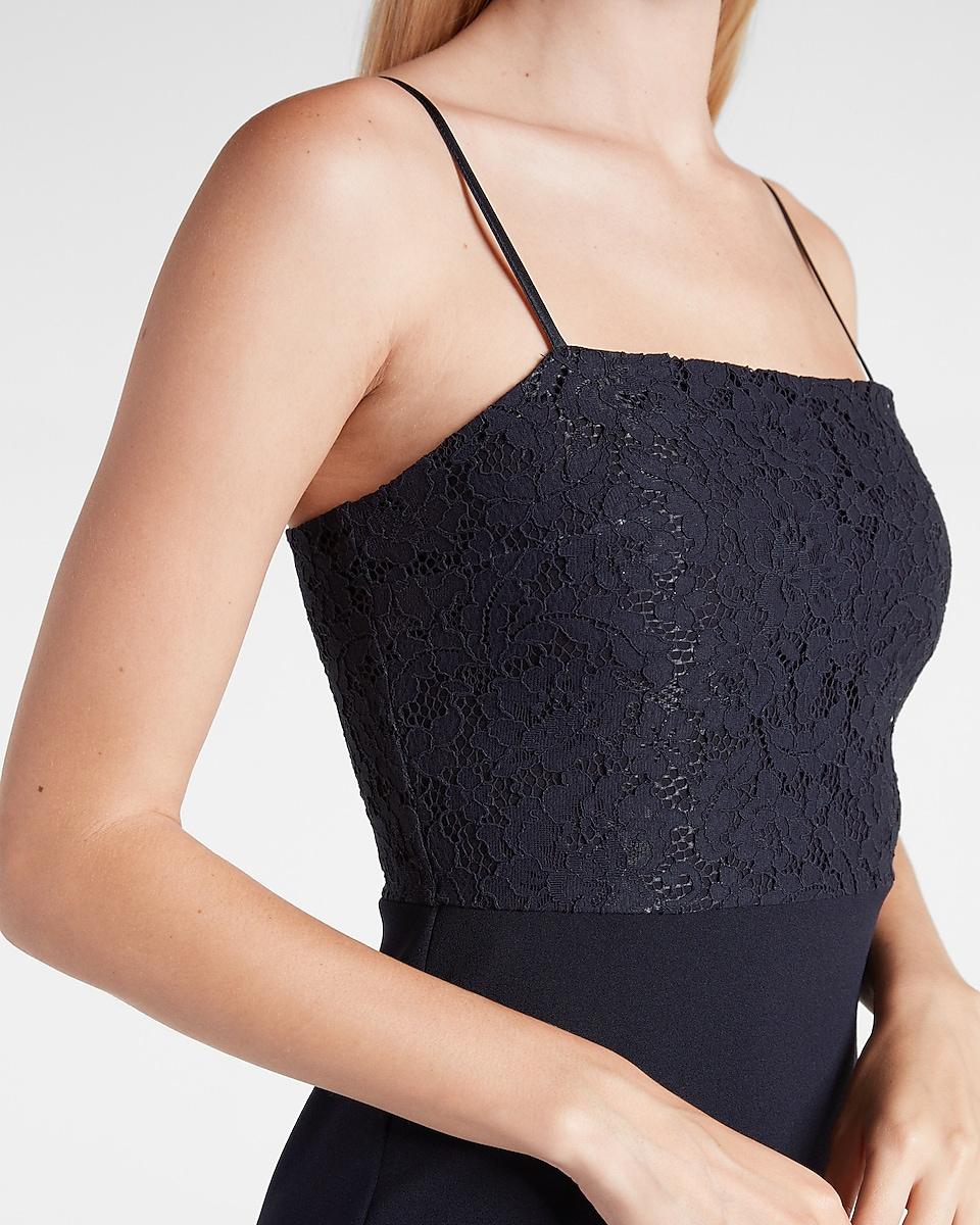 Express Lace Bodice Front Slit Cami 