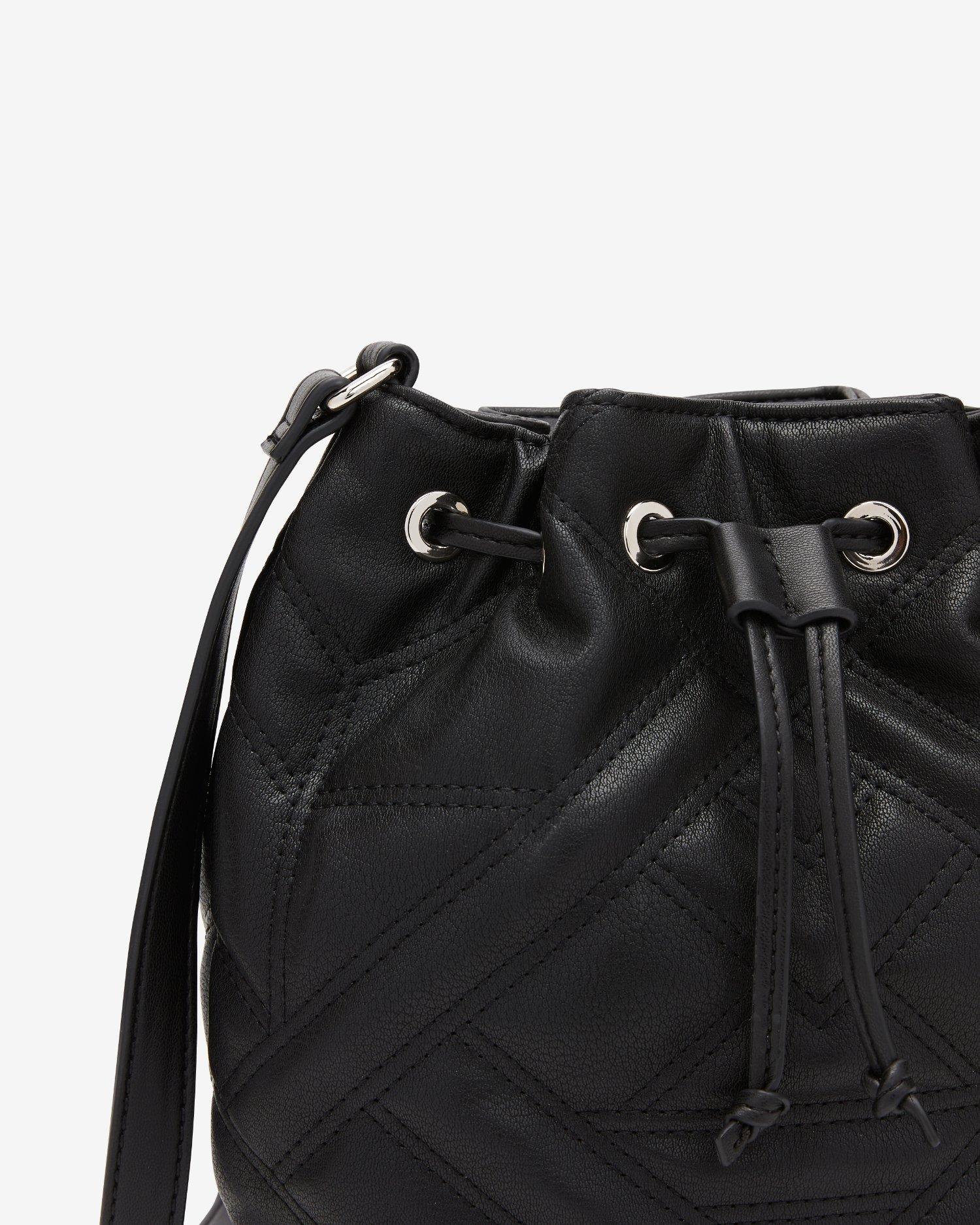 quilted bucket bag