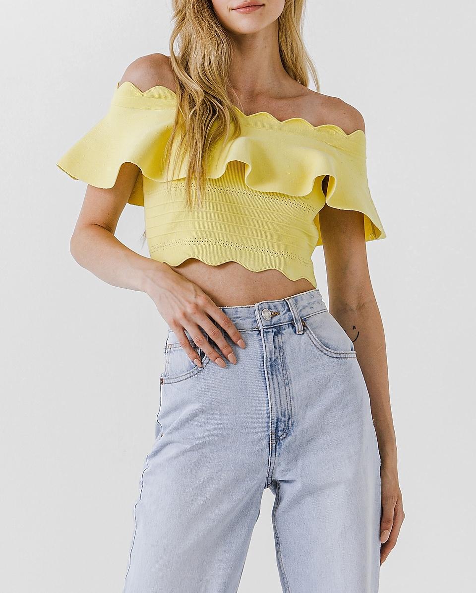 Express Denim Endless Rose Off The 