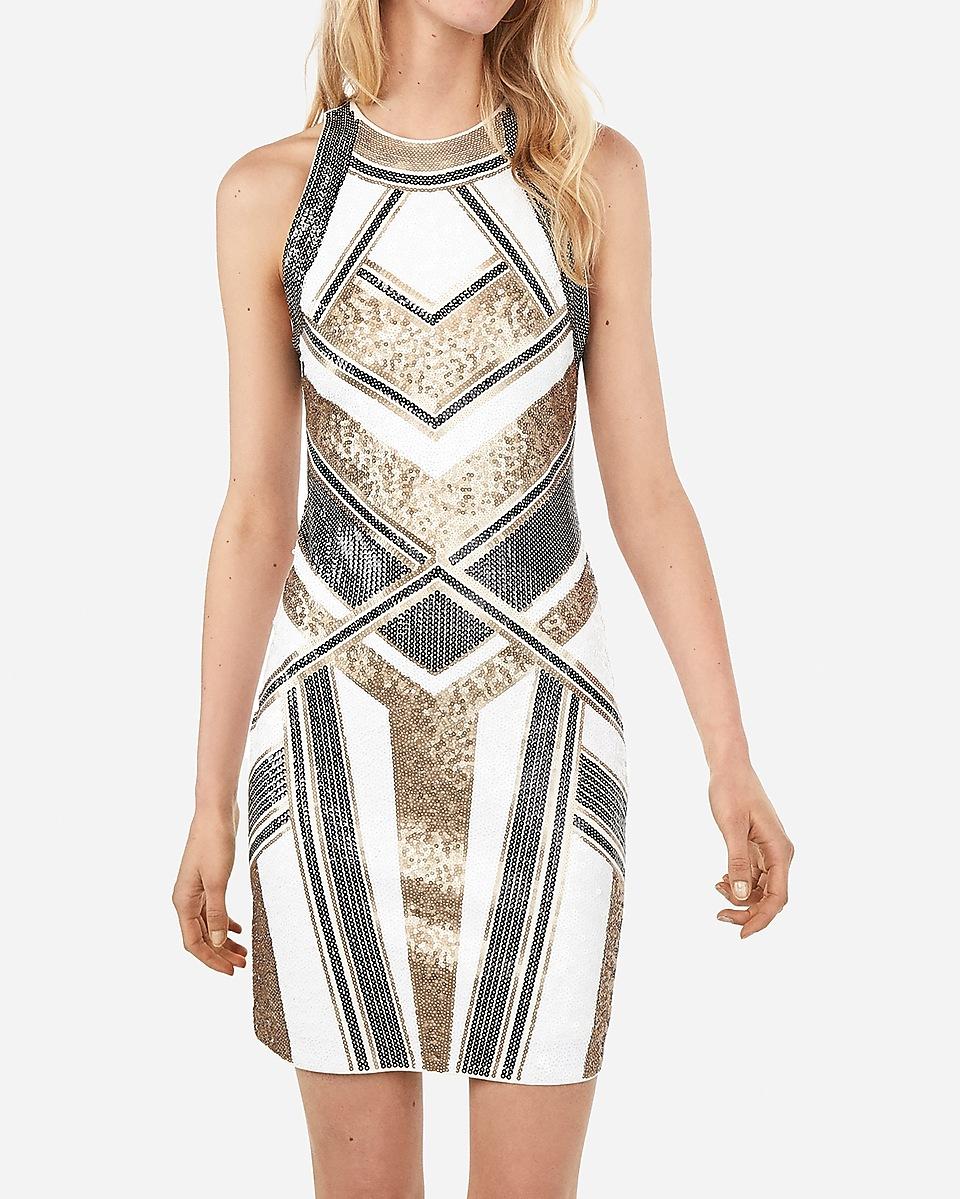 express white sequin dress