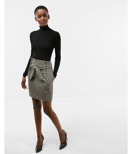 next black paperbag skirt