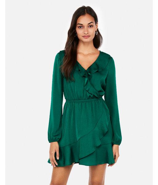 petite ruffle dress