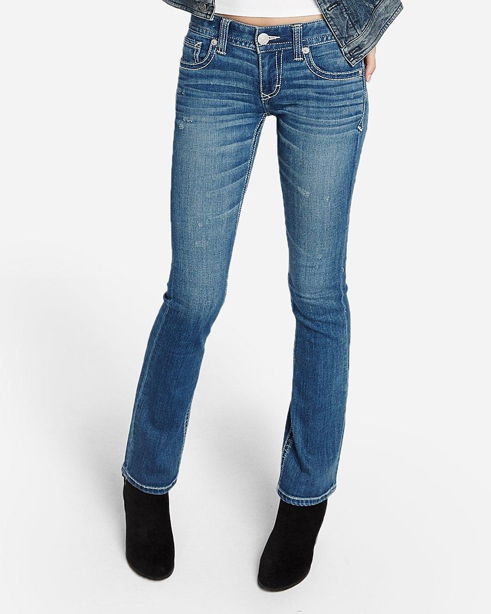 Express Denim Low Rise Thick Stitch 
