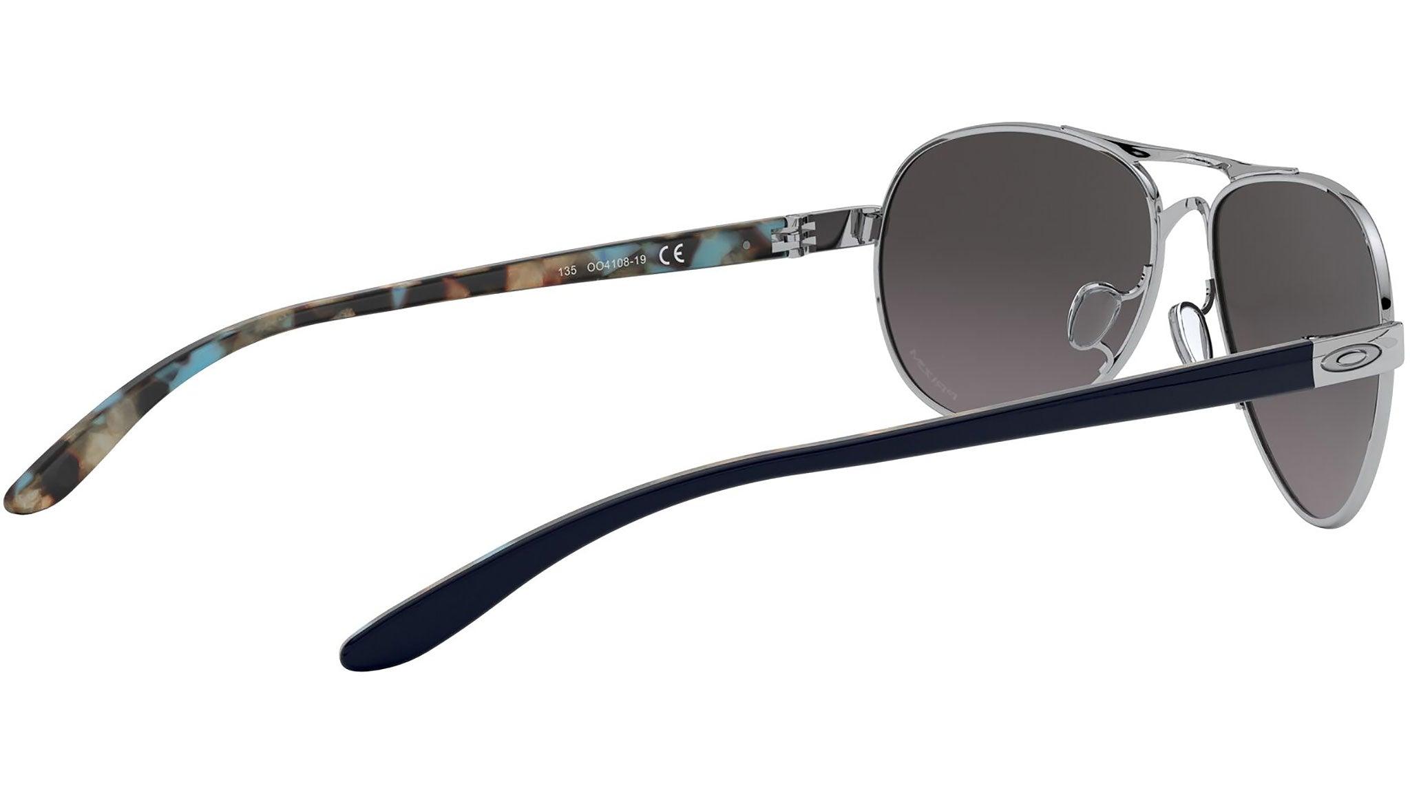 Oakley Women's Tie Breaker OO4108 19 Polished Chrome - Black - Sunglasses