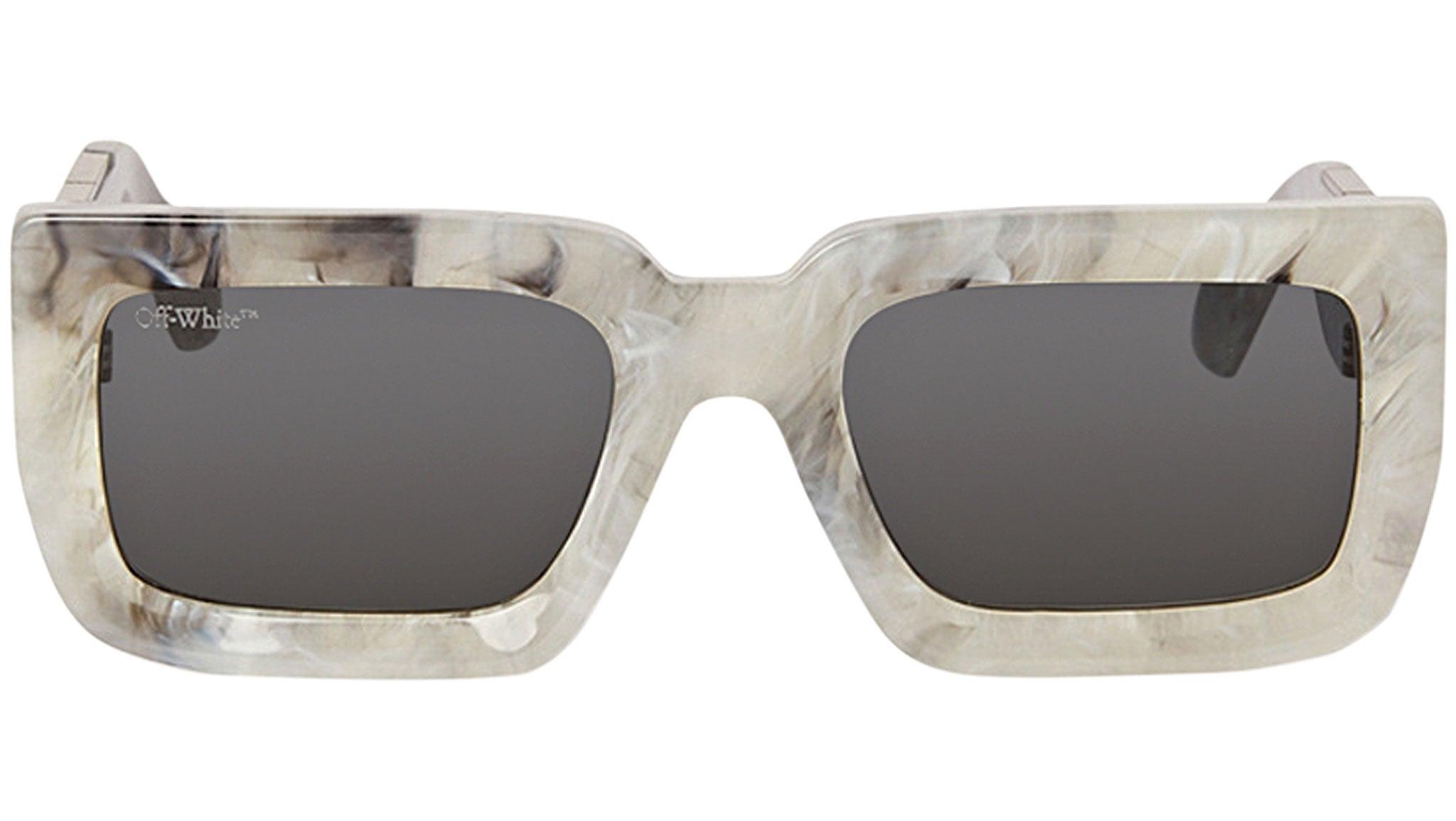 Off-White Dark Grey Marble Boston Sunglasses - Men from Brother2Brother UK