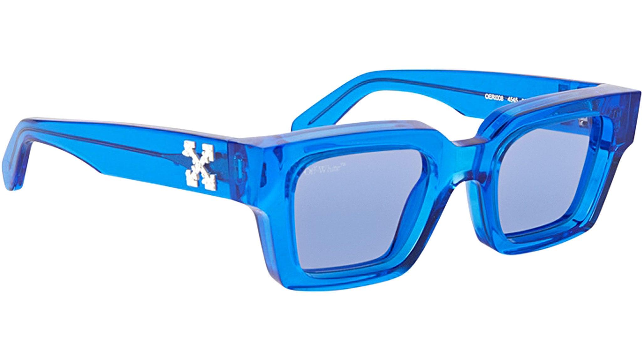 Off-White Crystal Blue Virgil Sunglasses - Men from Brother2Brother UK