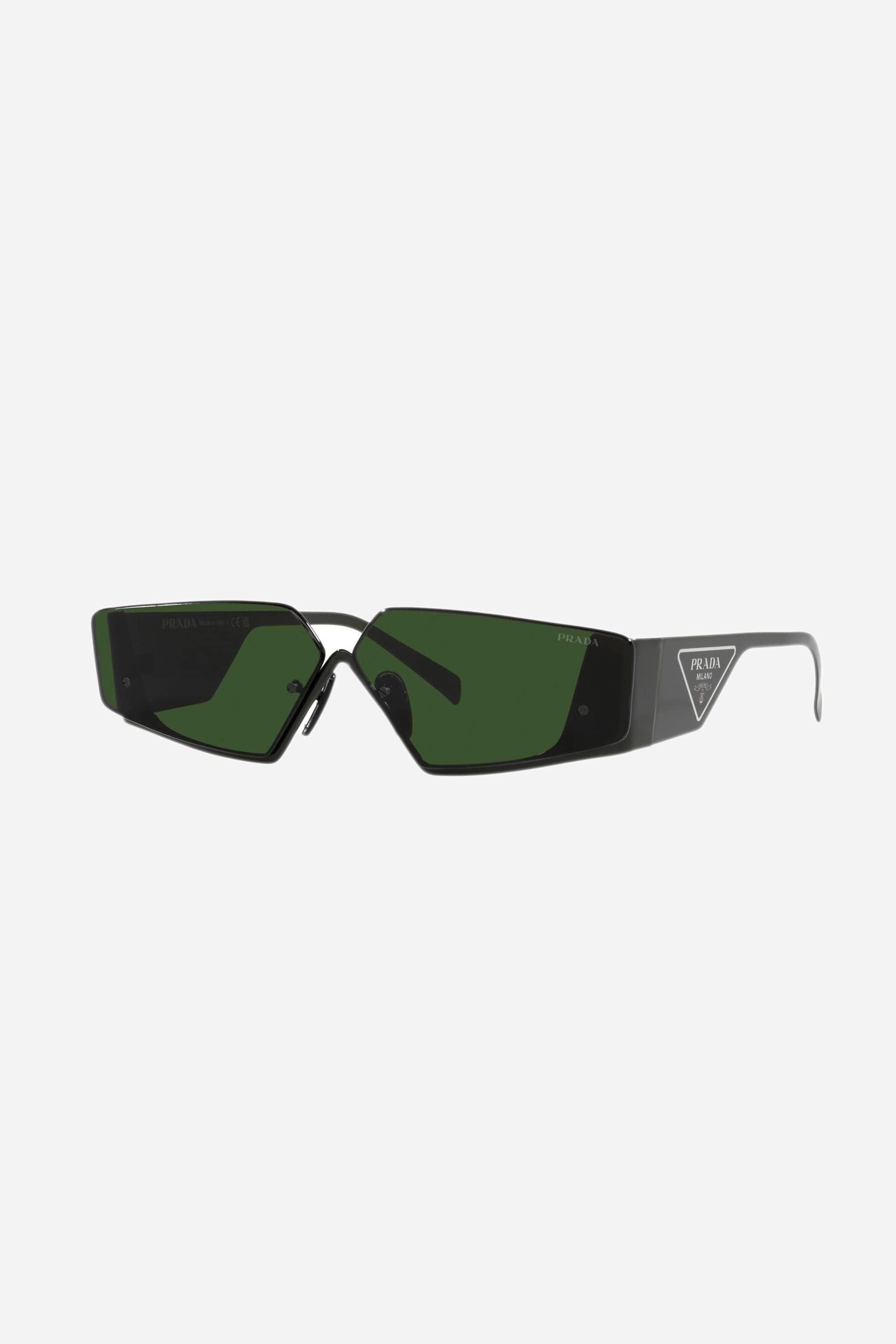 Prada Flat Top Green Sunglasses Man Catwalk for Men | Lyst