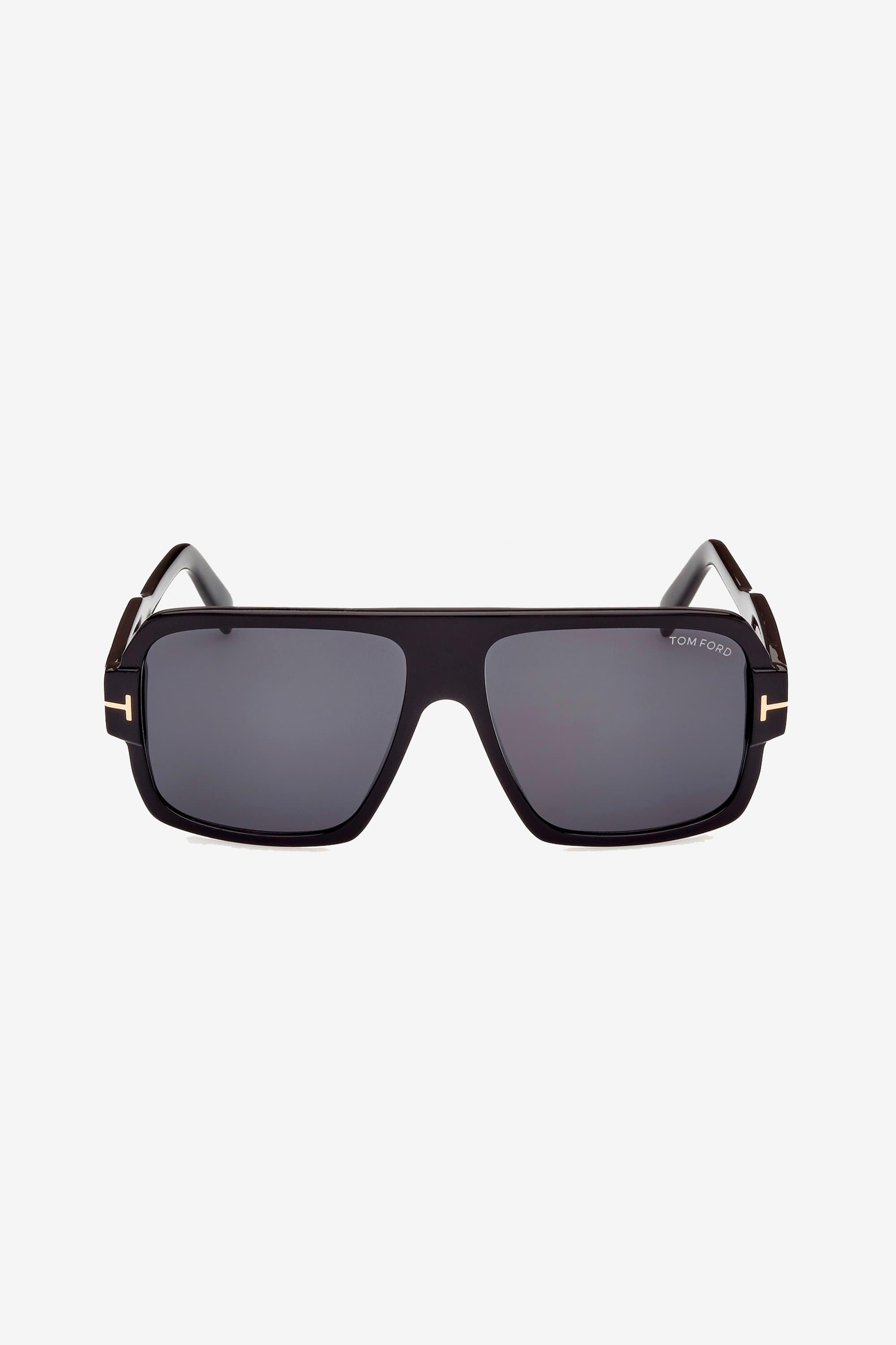 Tom Ford Rectangular Black Sunglasses for Men | Lyst