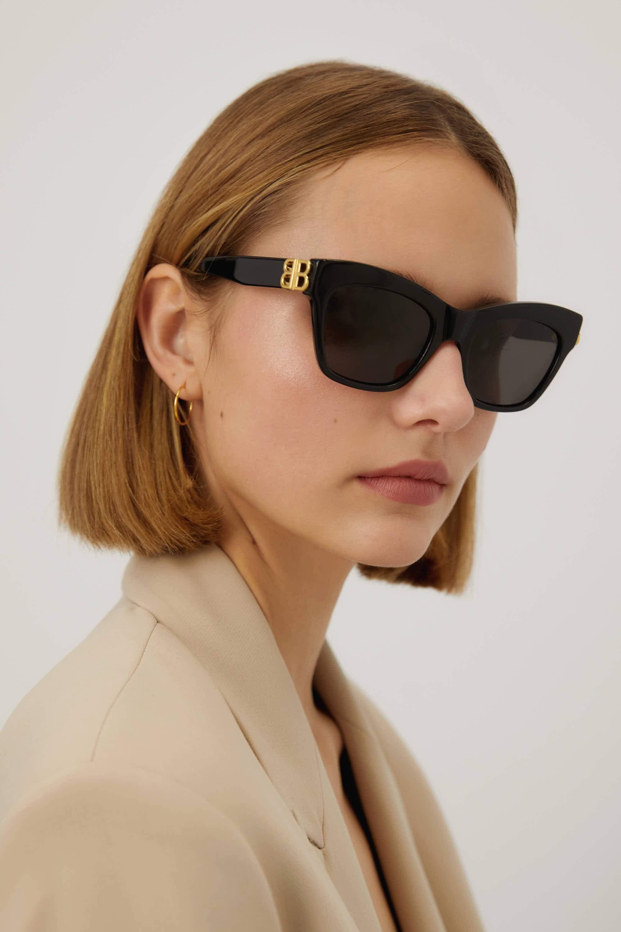 Balenciaga BB0243S Inverted Cat Eye Sunglasses in Black  Designer Daydream